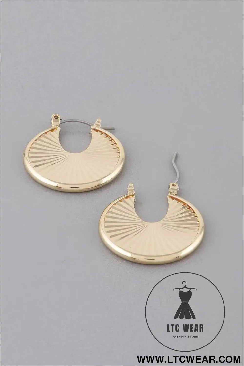 Rising Disk Hoop Earrings
