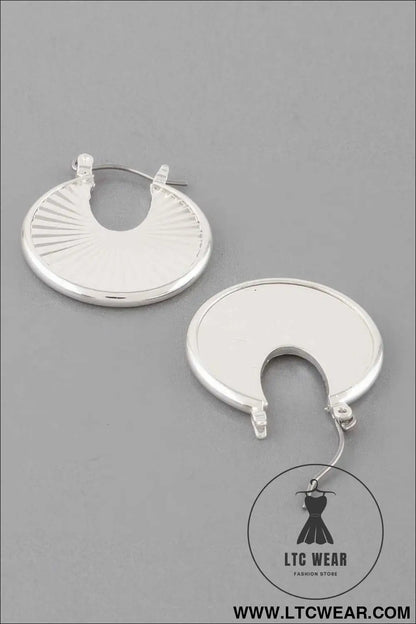 Rising Disk Hoop Earrings