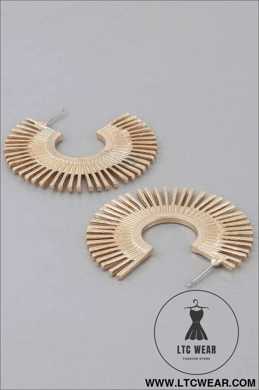 Rising Disk Hoop Earrings