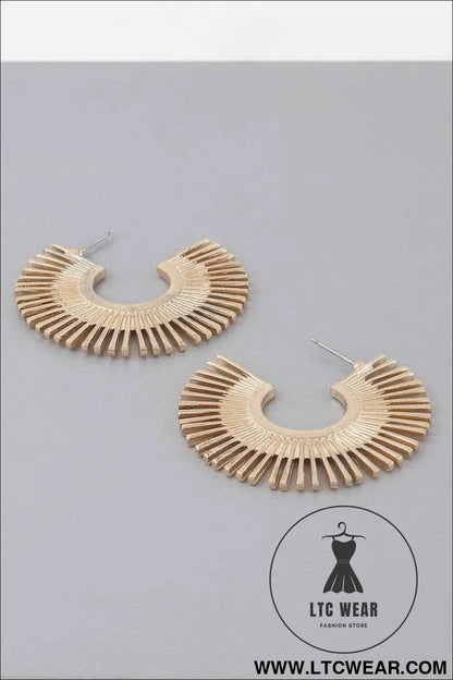 Rising Disk Hoop Earrings