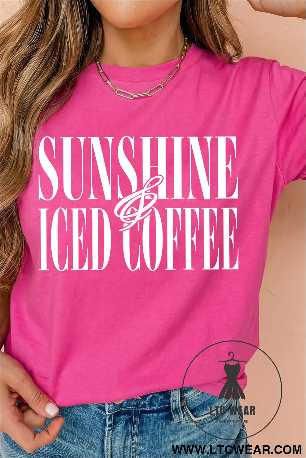 Rose red sunshine iced coffee casual summer t shirt - graphic tees