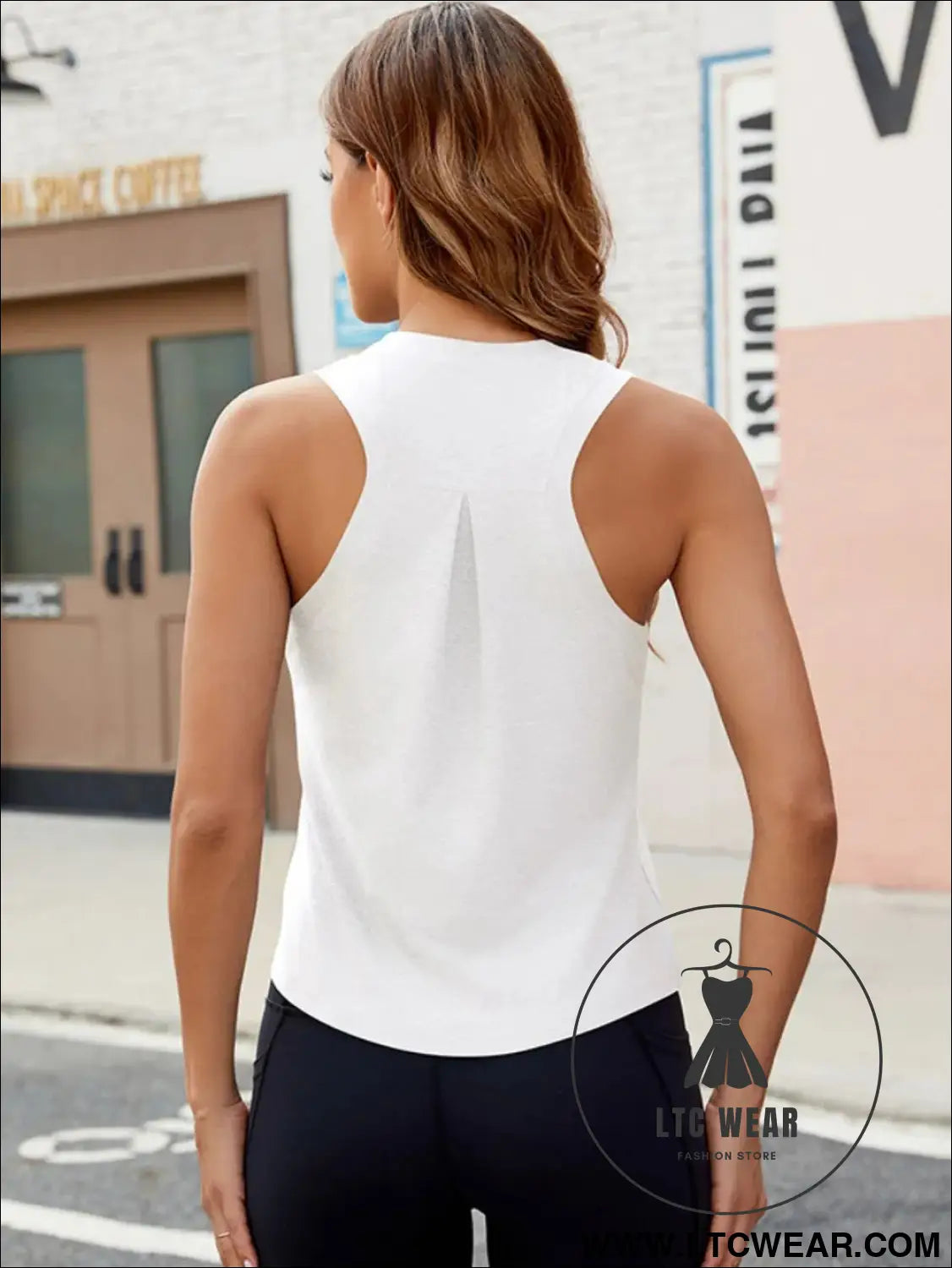 Round Neck Racerback Tank - L.T.C Wear Online Fashion Store