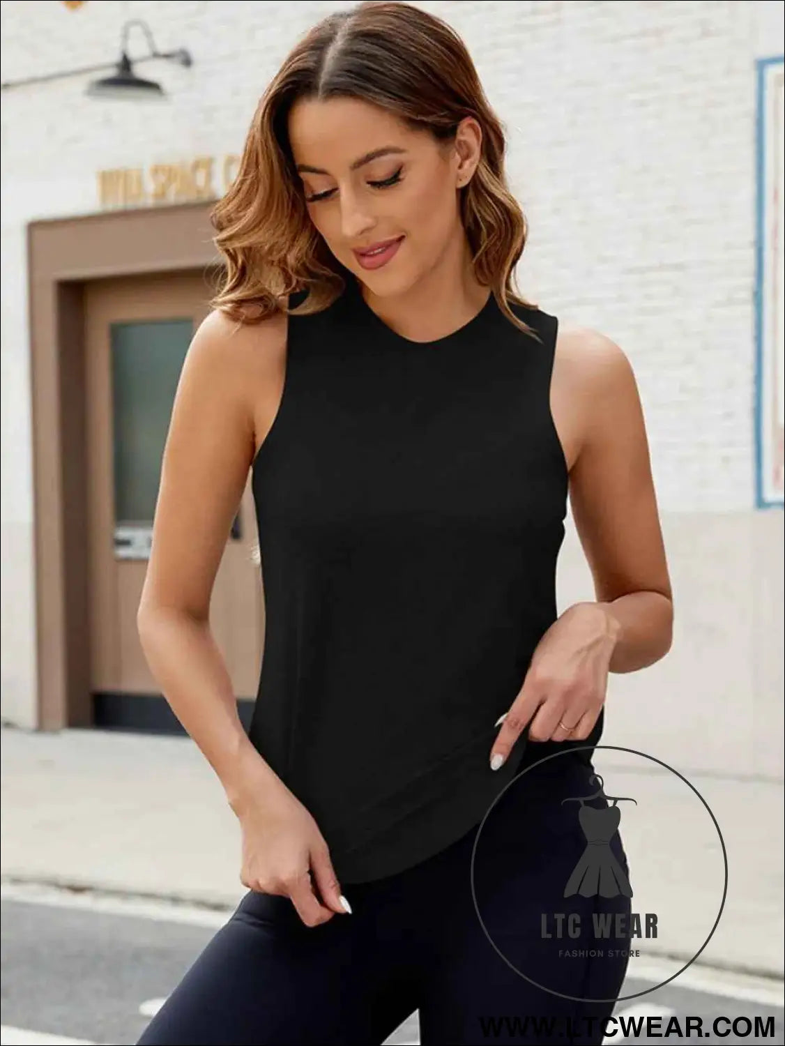 Round Neck Racerback Tank