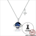 S925 sterling silver starry sky pendant necklace - bsn166 / sterling silver 925