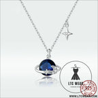 S925 sterling silver starry sky pendant necklace - bsn166 / sterling silver 925