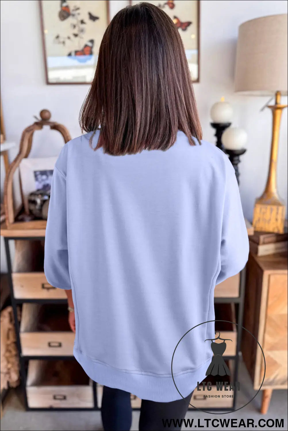 Sachet Pink Solid Color Floral Patched Half Sleeve Tunic Top - L.T.C Wear Online Fashion Store
