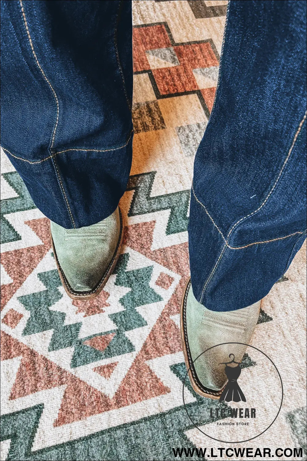 Sail blue center seam deep washed straight jeans - 15%
