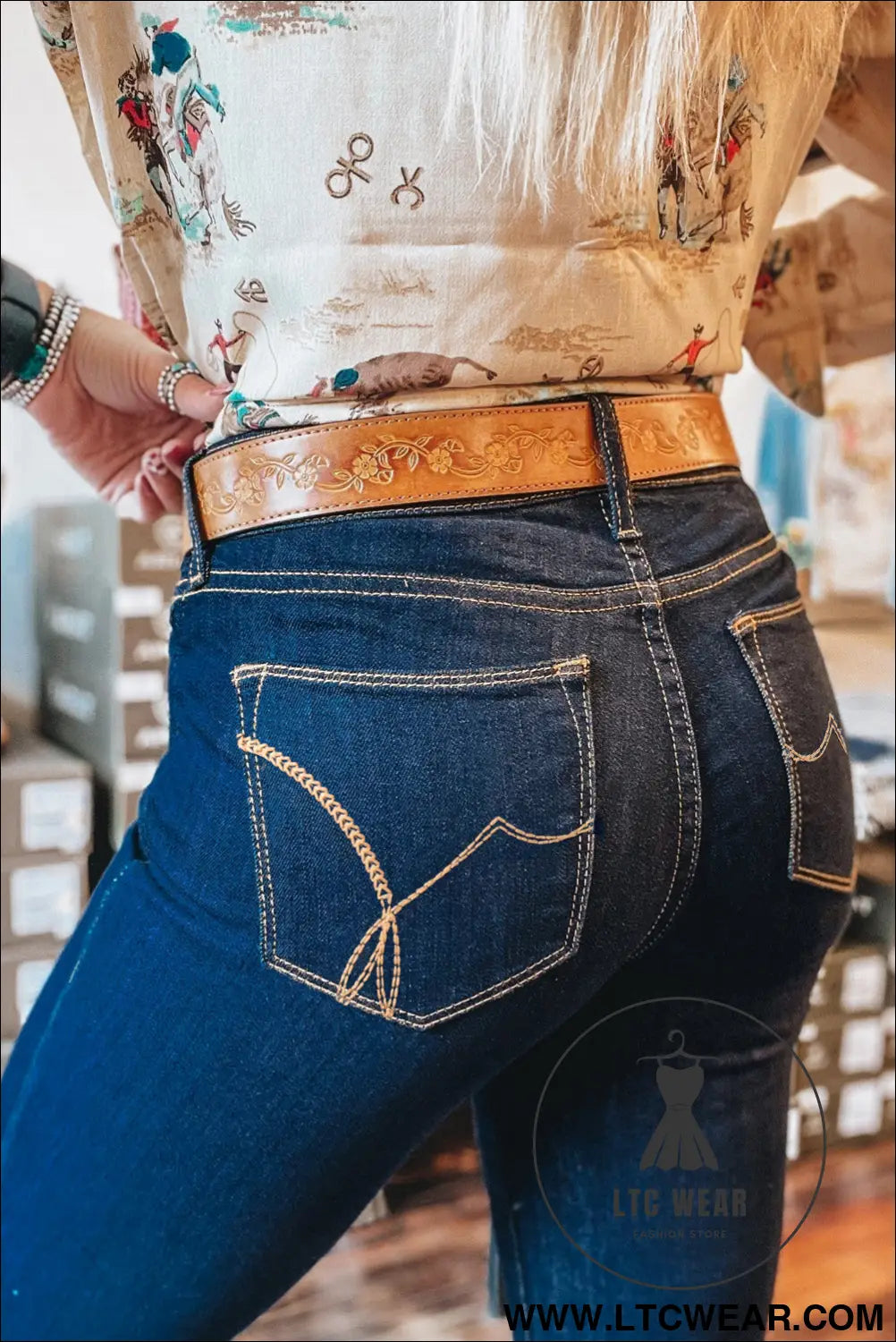 Sail blue center seam deep washed straight jeans - 15%