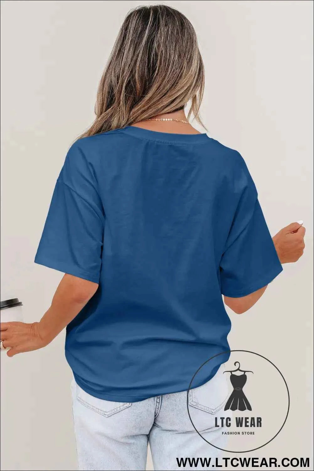 Sail Blue Color Block Chest Pocket Patched Casual Short Sleeve Top