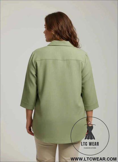Sand Utility Button Front Shirt Tunic for Effortless Style