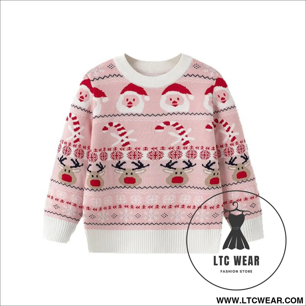 Santa claus baby base knitted sweater children’s pullover sweater