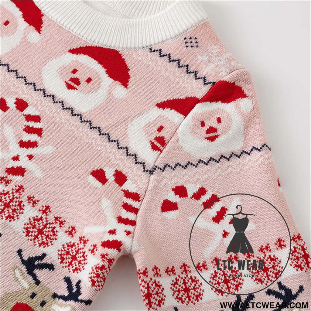 Santa claus baby base knitted sweater children’s pullover sweater