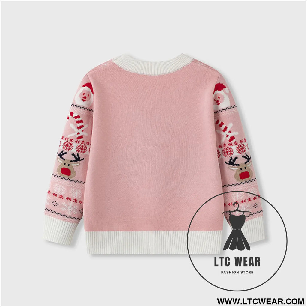 Santa claus baby base knitted sweater children’s pullover sweater