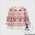 Santa claus baby base knitted sweater children’s pullover sweater - pink / 3y(90cm）