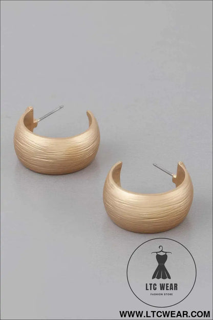 Scraped Bulky Hoop Earrings
