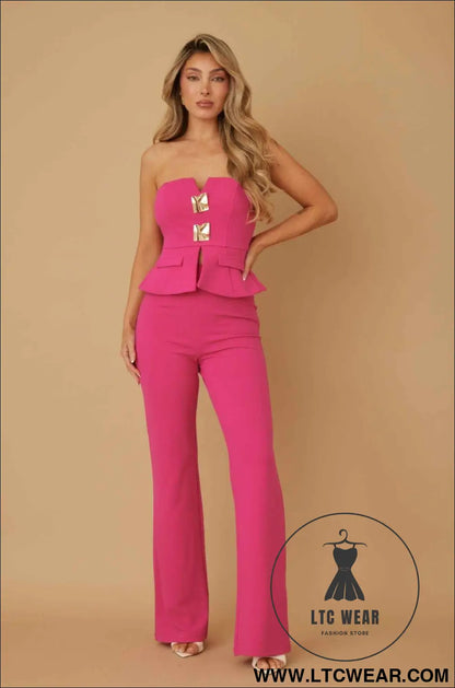 Scrunched Golden Stone Strapless Sets