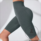 Seamless butt-lifting fitness pants with tummy control and high waist peach bottom yoga shorts