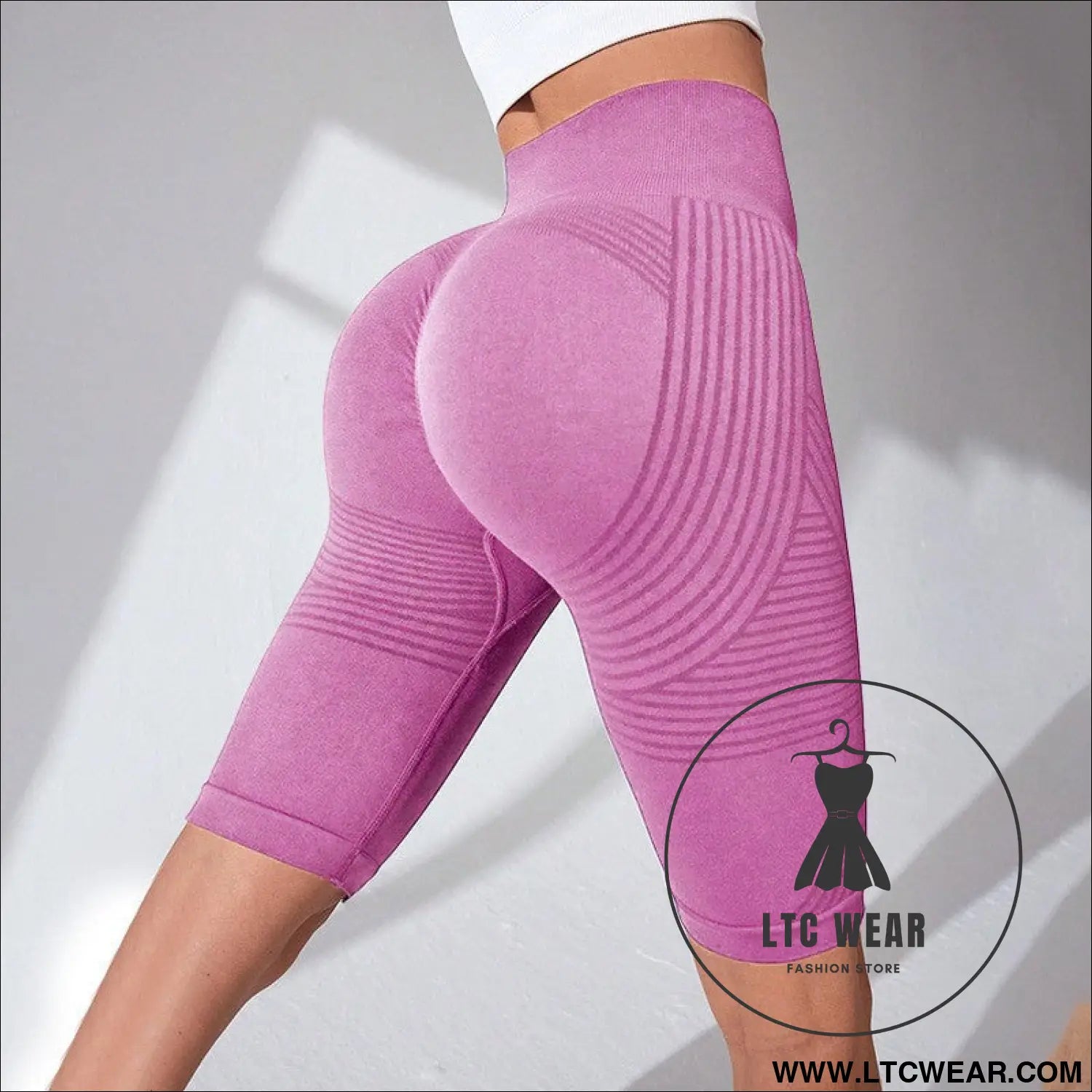 Seamless butt-lifting fitness pants with tummy control and high waist peach bottom yoga shorts
