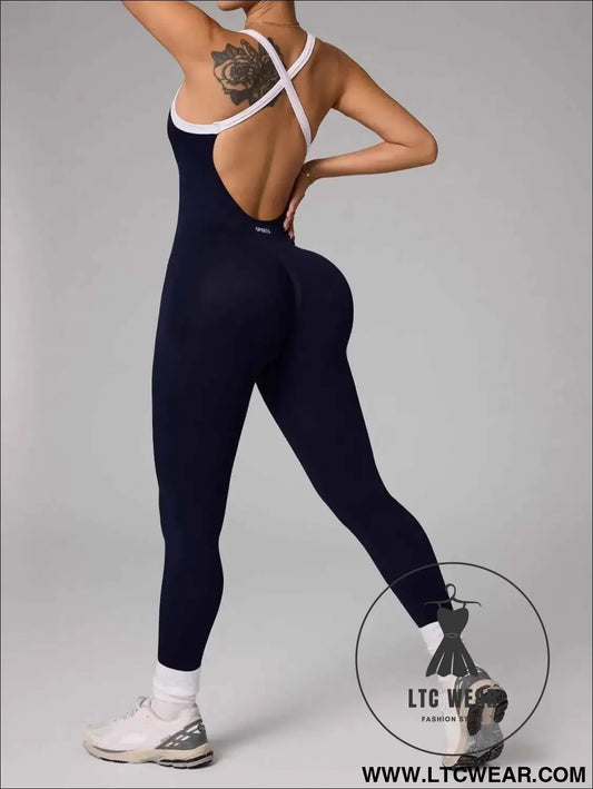 Seamless Yoga Jumpsuit: Quick-Dry Fitness Essential