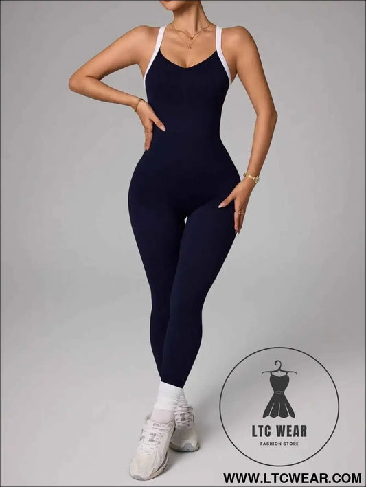 Seamless Yoga Jumpsuit: Quick-Dry Fitness Essential