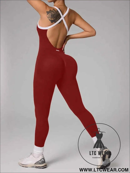 Seamless Yoga Jumpsuit: Quick-Dry Fitness Essential