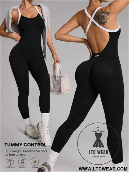 Seamless Yoga Jumpsuit: Quick-Dry Fitness Essential