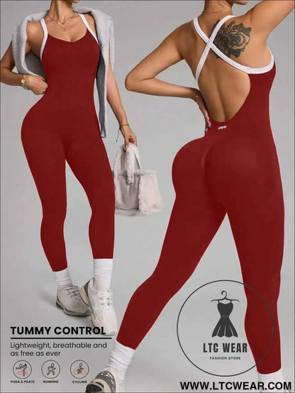 Seamless Yoga Jumpsuit: Quick-Dry Fitness Essential