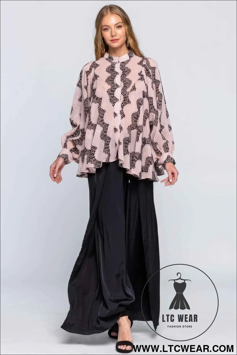 See Through Shirt With Lace Detail
