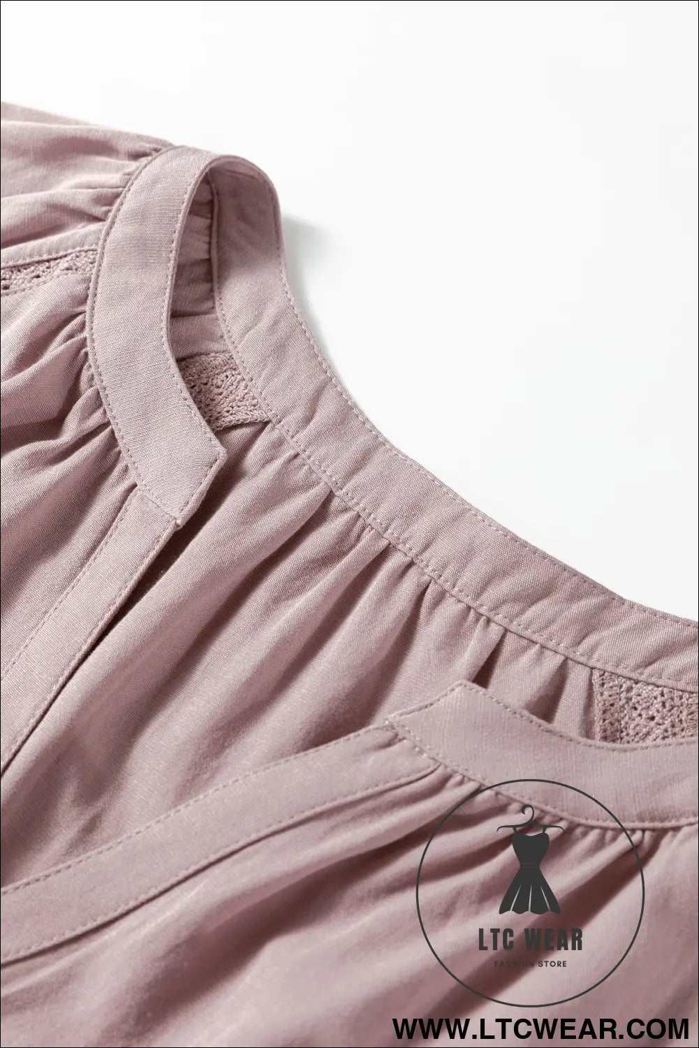 Sepia rose slit v neck ruffled loose blouse - blouses & shirts