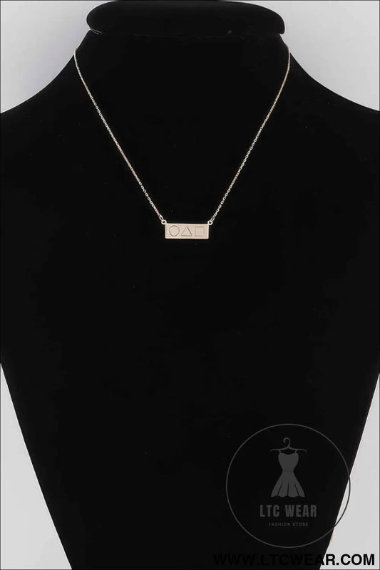 Shape Bar Pendant Necklace