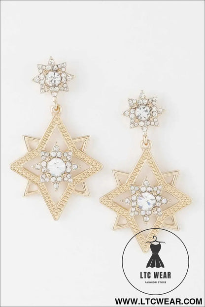 Shining Star Dangle Earrings