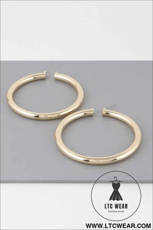 Shiny Hoop Earrings