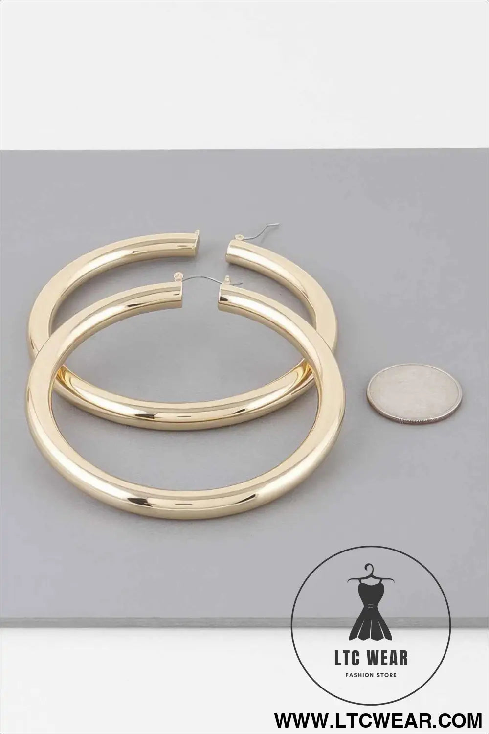 Shiny Hoop Earrings