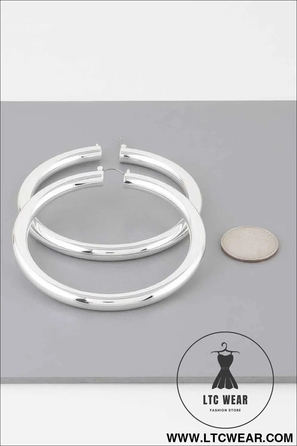 Shiny Hoop Earrings
