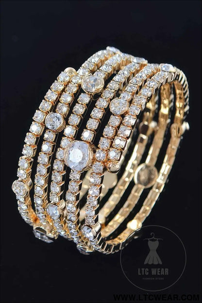 Shiny Rhinestone & Crystal Bracelet