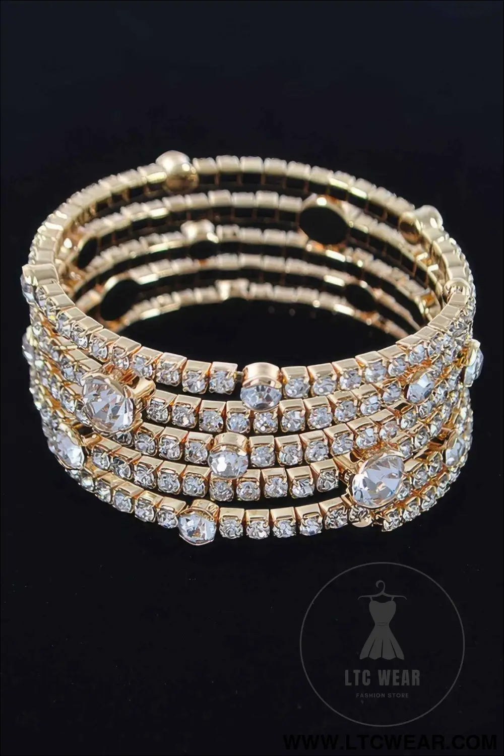 Shiny Rhinestone & Crystal Bracelet