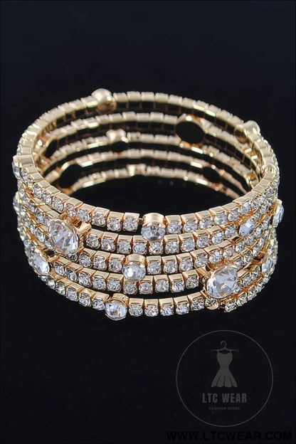 Shiny Rhinestone & Crystal Bracelet