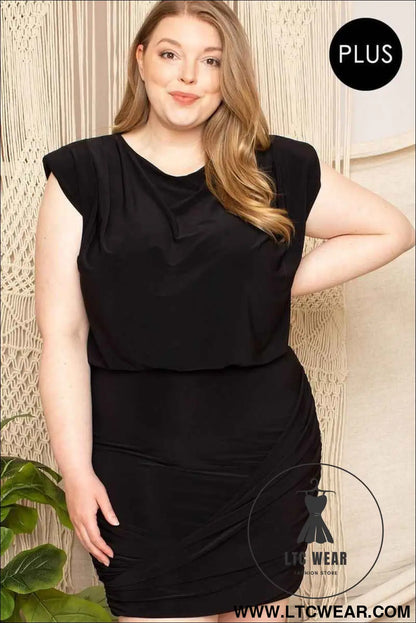 Shirring Detailed Mini Dress