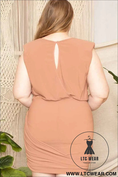 Shirring Detailed Mini Dress