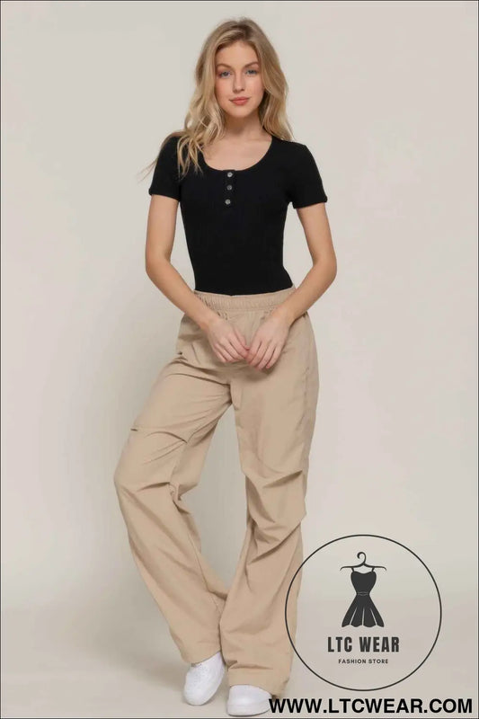 Short Slv Snap Button Rib Bodysuit