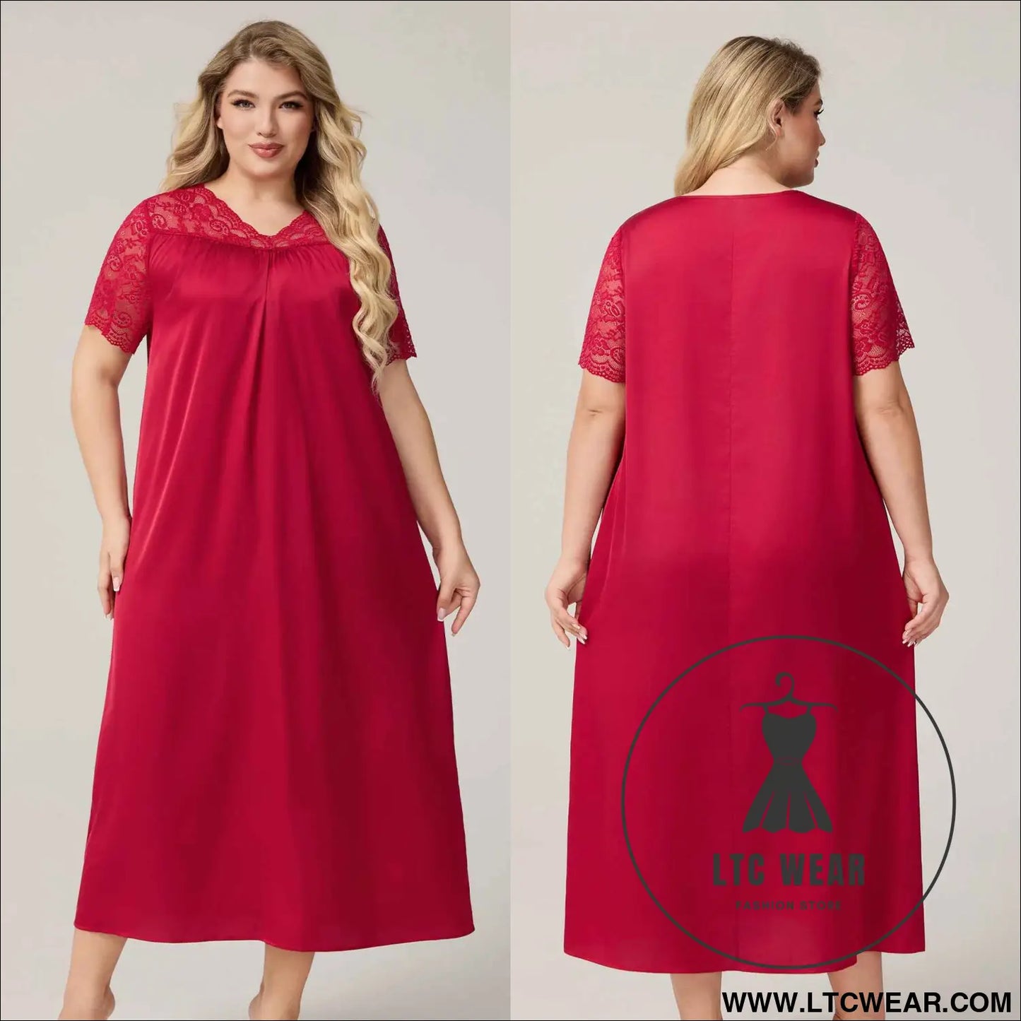 Silk Satin Oversized Sleepwear for Women Summer Short Sleeve Long Nightdress Loose Casual Loungewear Women