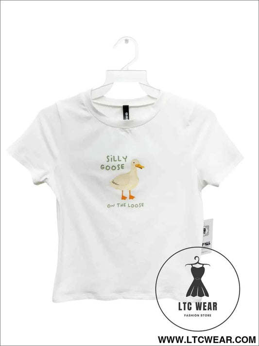 Silly Goose On The Loose Graphic Tee - Fun and Unique Silly Goose Graphic Tee