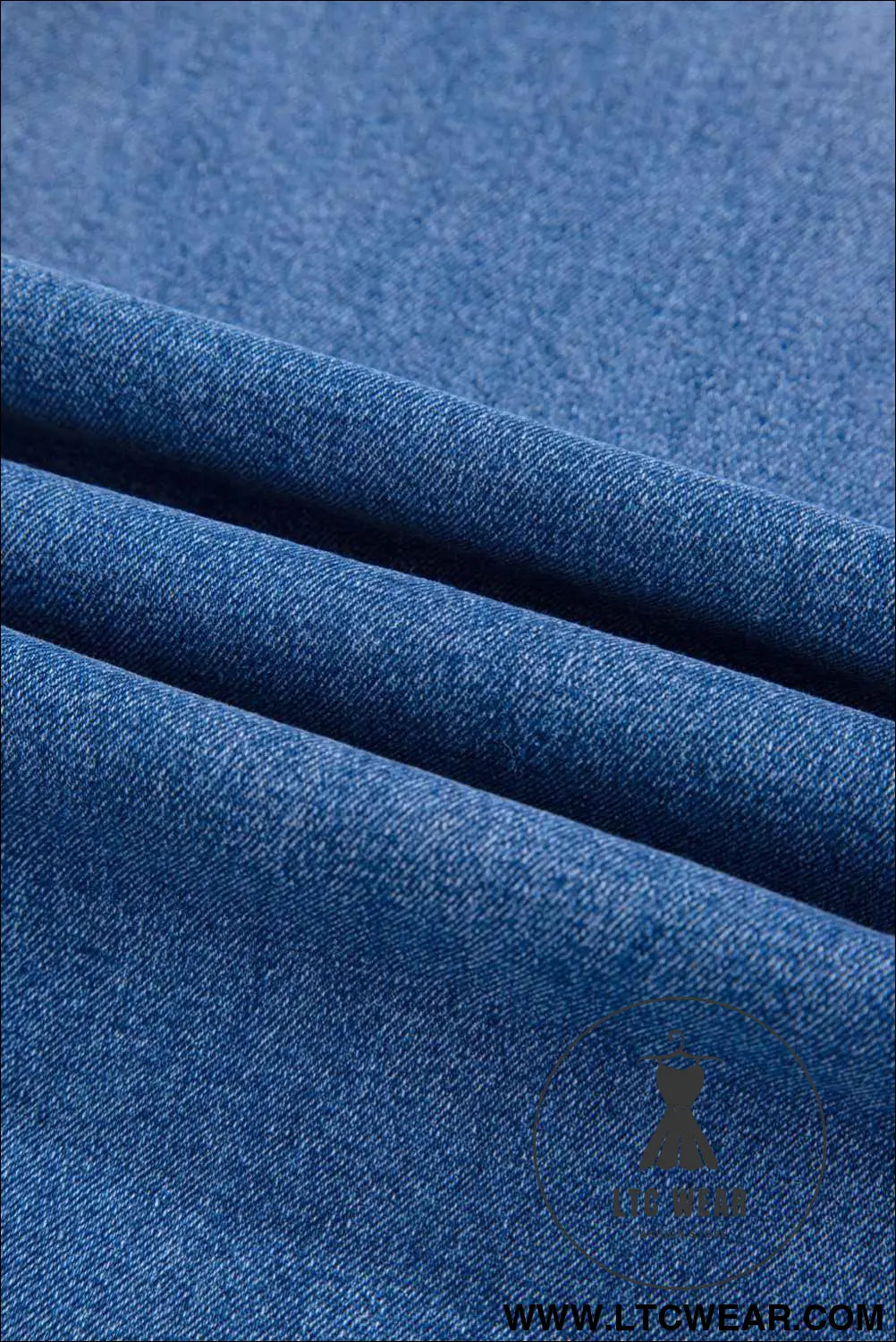 Sky Blue Cropped High Rise Wide Leg Jeans
