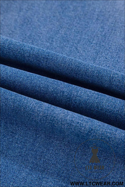 Sky Blue Cropped High Rise Wide Leg Jeans