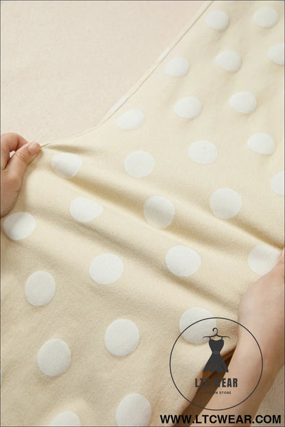 Sky Blue Polka Dot Print Raw Hem Shift Jeans - L.T.C Wear Online Fashion Store