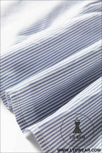 Sky Blue Stripe Patchwork Crossed Lace Detail Bracelet Sleeve Maxi Dress