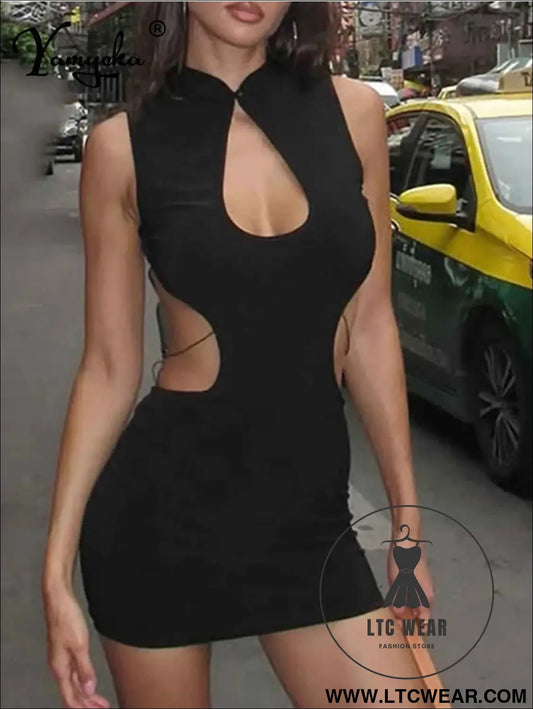 Sleek Bodycon Black Dress: Perfect for Parties