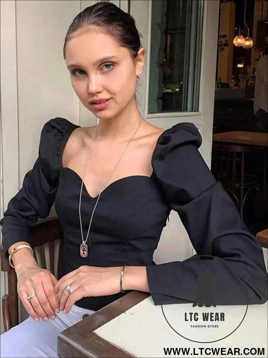Slim Fit Square Neck Blouse for Effortless Elegance