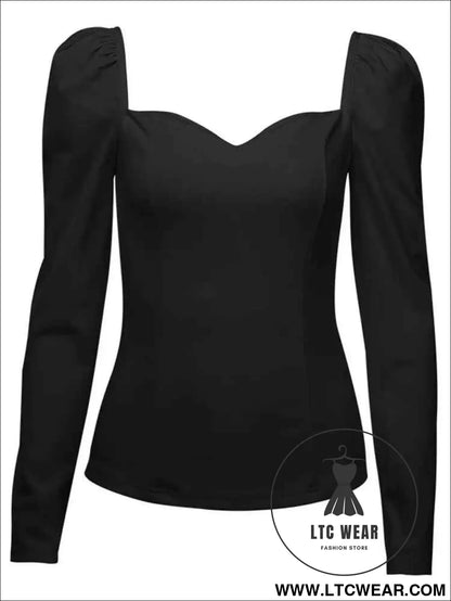Slim Fit Square Neck Blouse for Effortless Elegance