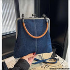 Small handbag women’s handbag handmade denim splicing hand-held crossbody bag single shoulder bag small shoulder bag